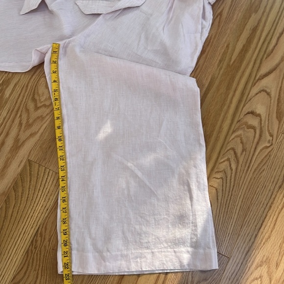 J.Crew SZ 12, spaghetti straps striped jumpsuit in beauchamps linen. - Picture 9 of 13